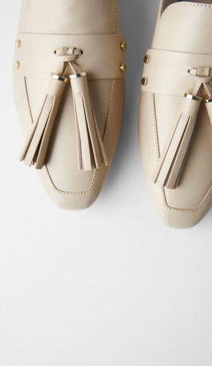 Soft Leather Tassel Loafers 