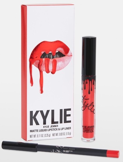 Kit Batom Kylie Jenner Vermelho - Matte Lip Kit
