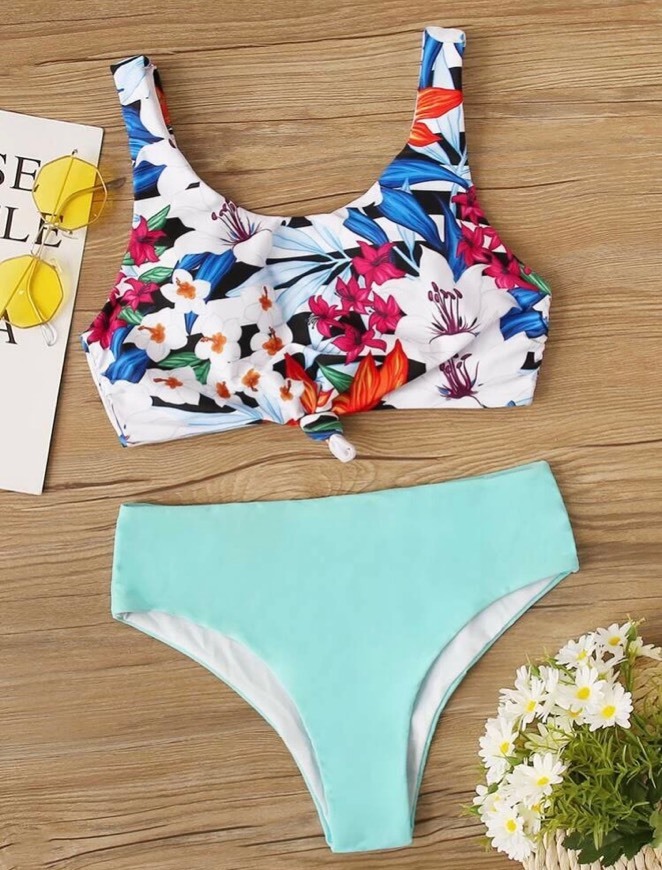 Moda Floral bikini -SHEIN