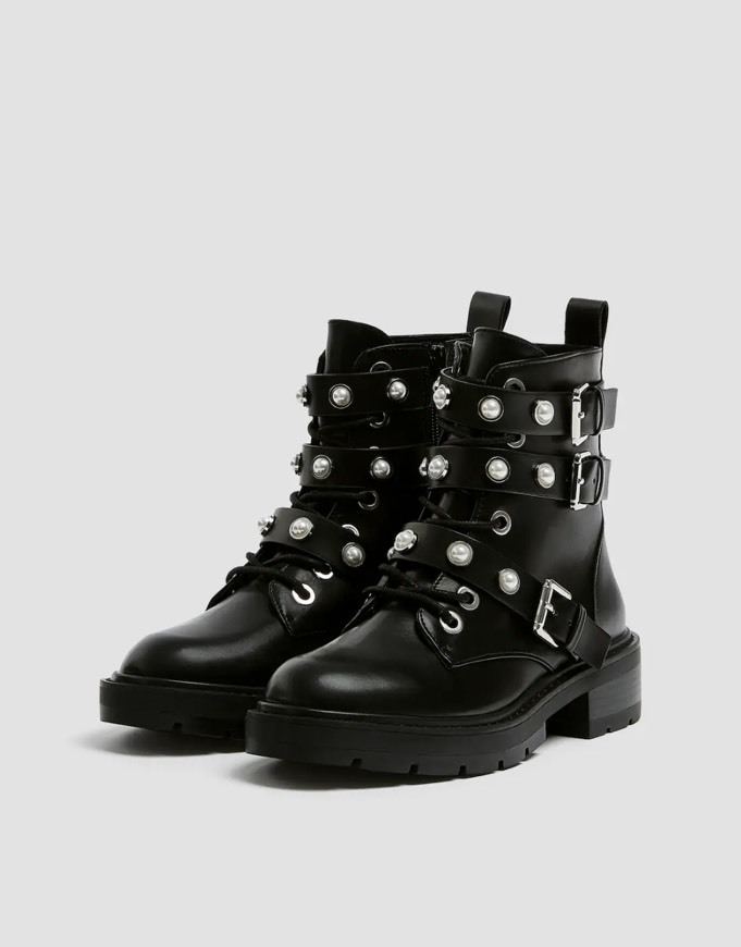 Product Botas biker com pérolas 