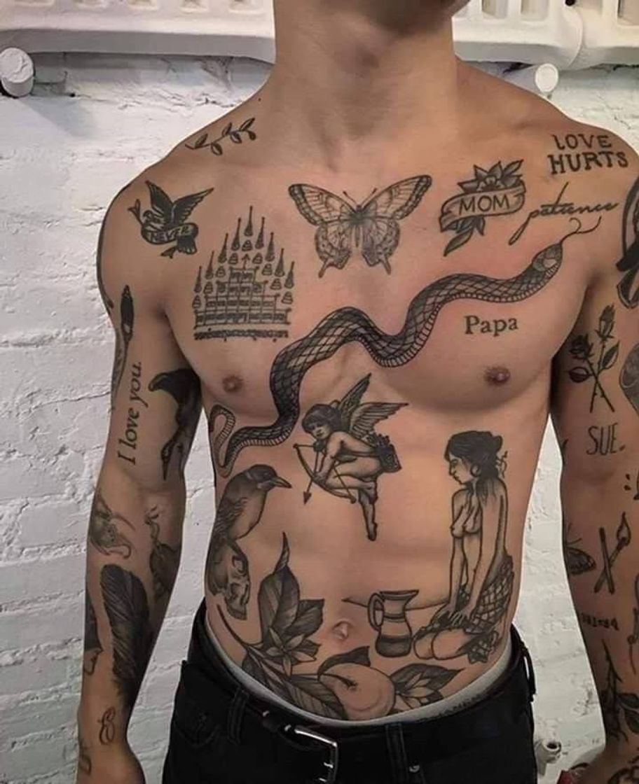 Fashion boy tattoo 