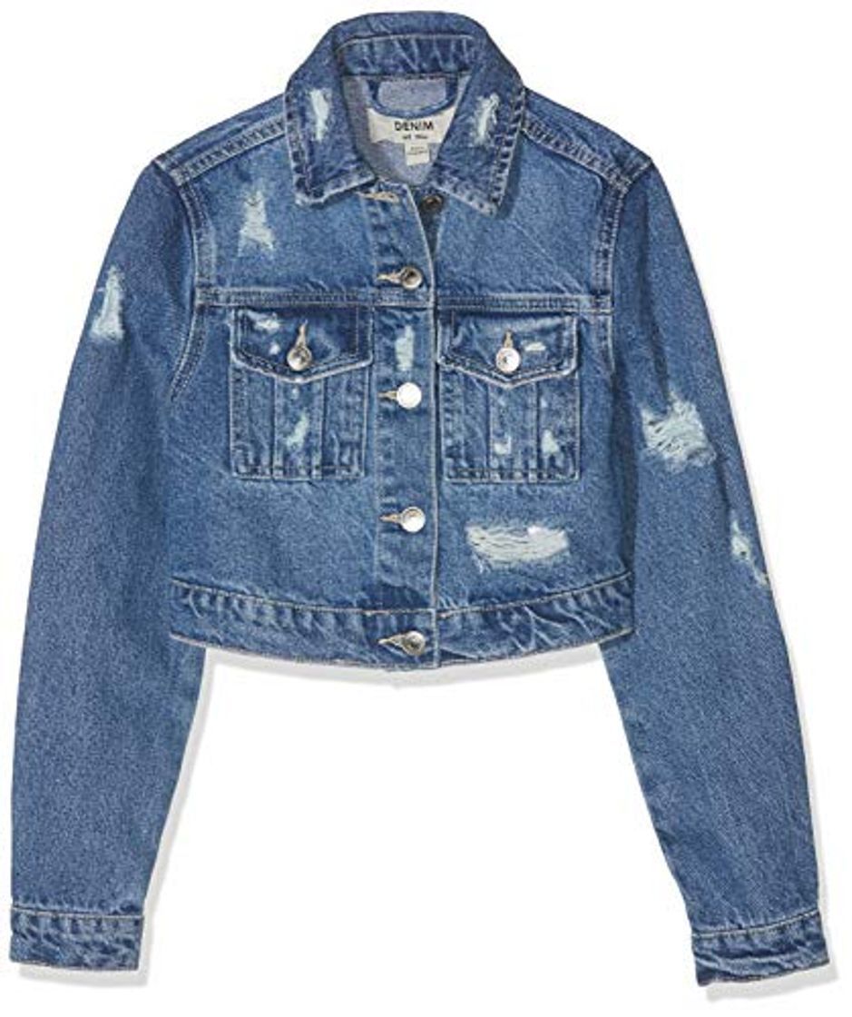 Social New Look 915 Bleach Mom Vaqueros, Dark Blue, 38