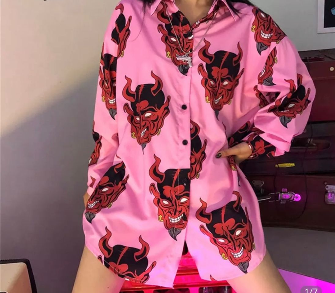 Social Blusa harajuku demônio 