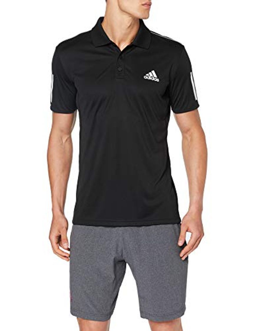 Fashion adidas Club 3str Polo Camiseta, Hombre, Black