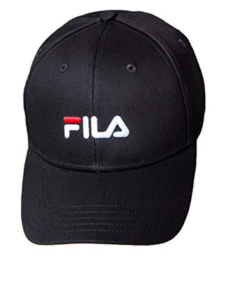 Places Gorra Fila 6 Panel Cap Strap Back Linear Logo Black