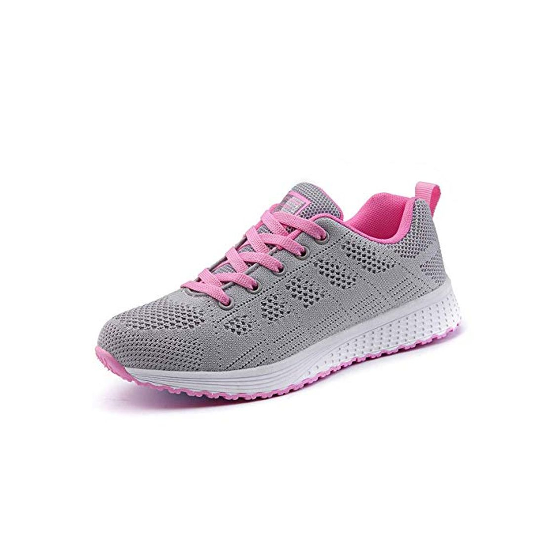 Moda Generic Brands Zapatos Casuales para Mujer Zapatos Planos con Cordones y Malla Transpirable de Moda Zapatillas de Deporte Mujeres Tenis Feminino Zapatos vulcanizados Blancos