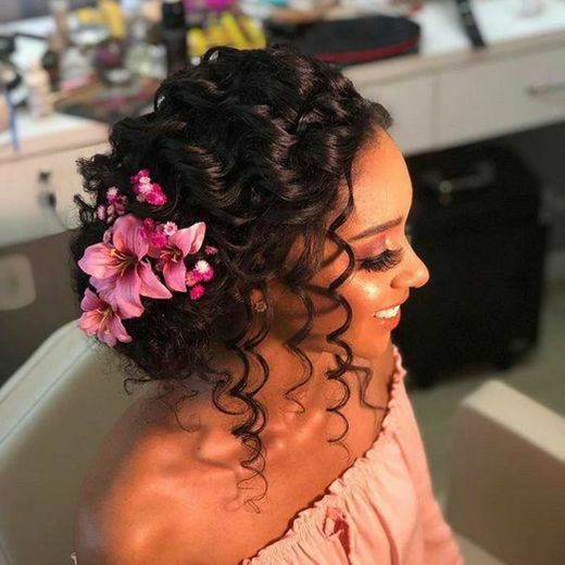 Penteado com flor 🌼 