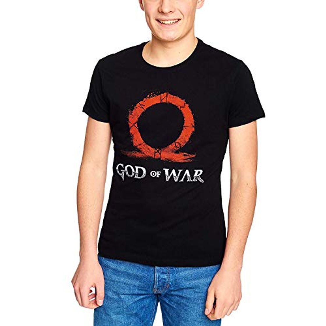 Fashion God Of War Shirt Ohm Sign Rune Engraving Men's T