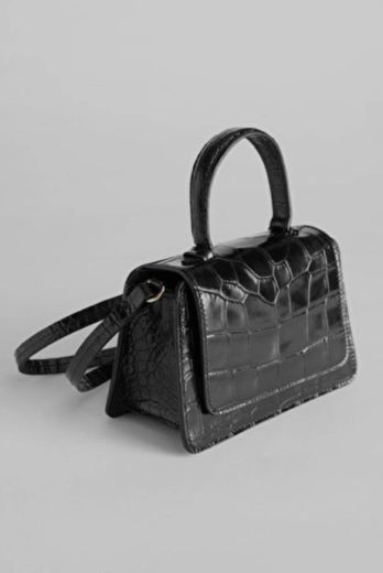 Croc Embossed Mini Leather Bag