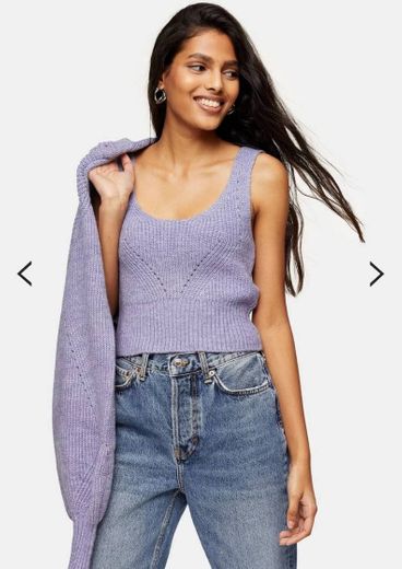 Lilac knitted vest