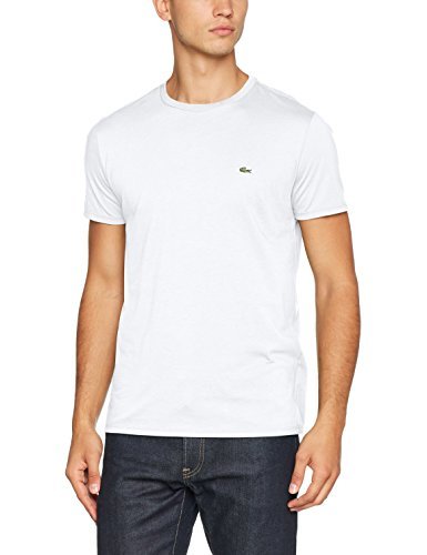 Social Lacoste TH6709, Camiseta para Hombre, Blanco