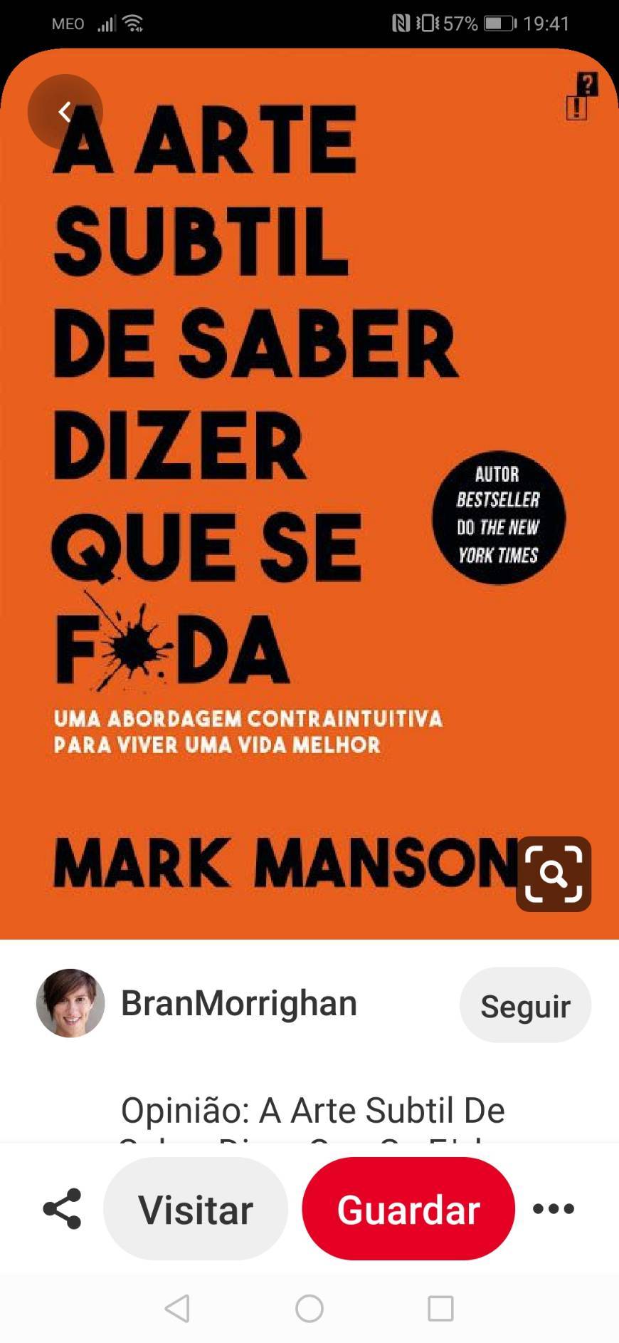 Book A arte subtil de saber dizer que se foda