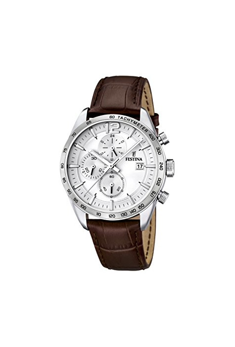 Fashion Festina Reloj Analógico para Hombre de Cuarzo con Correa en Cuero F16760/1