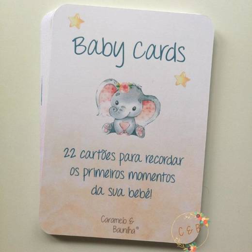 Milestone Cards Baby Elephants Rosa