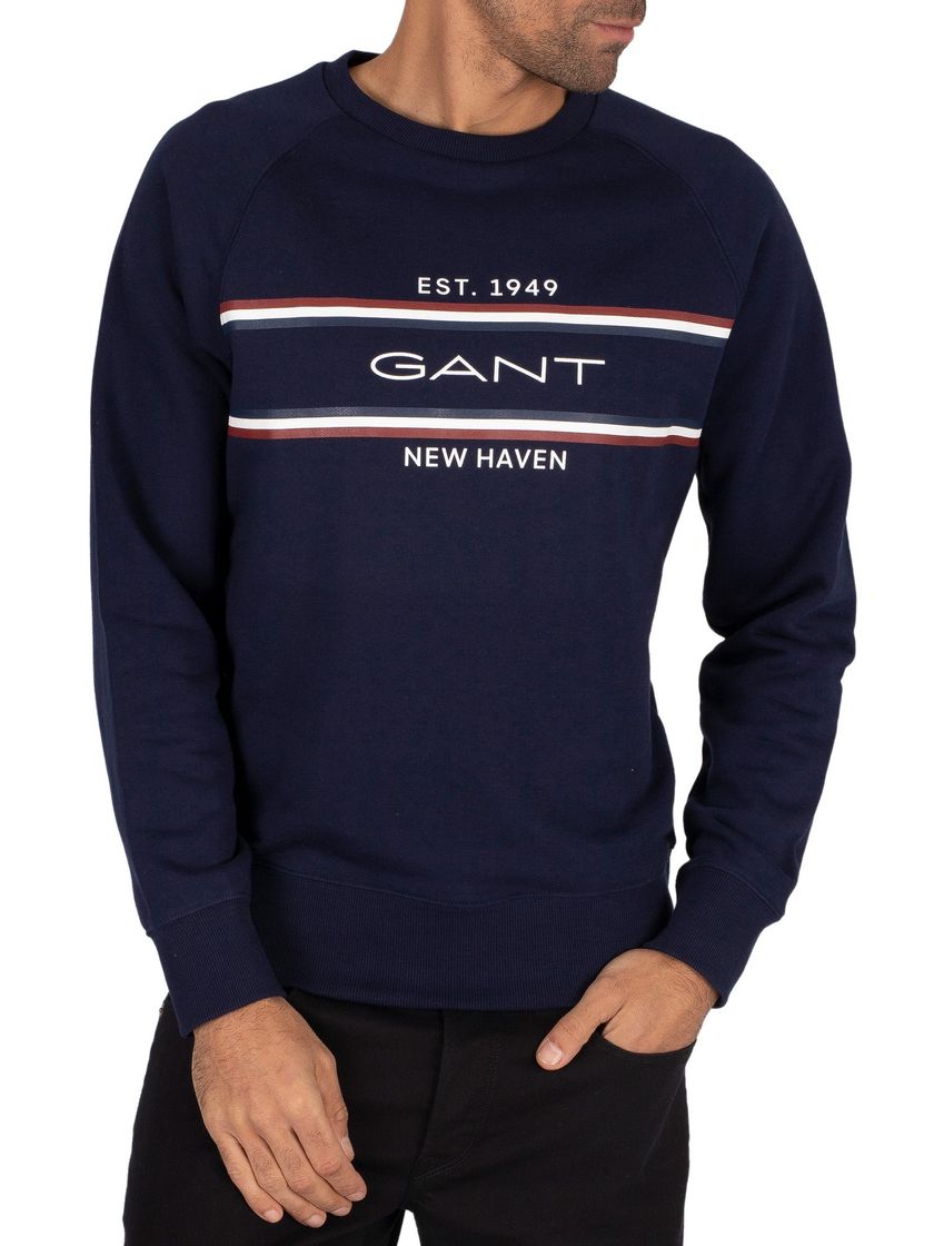 Social GANT The Original Full Zip Hoodie Capucha, Azul