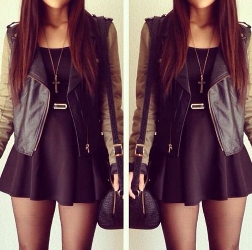 Vestido negro semi casual 