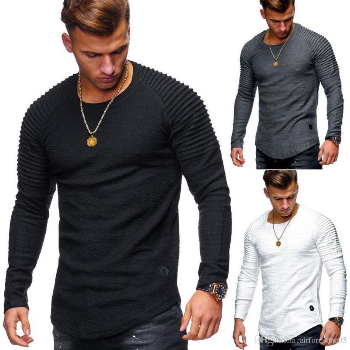 Social Camiseta De Manga Larga con Leopardo A Rayas OtoñO Cuello Redondo Delgado Ropa Casual 5 Colores 5 TamañOs