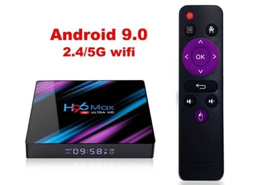H96max smart tv box, android 9.0, assistente google, 4k, wif