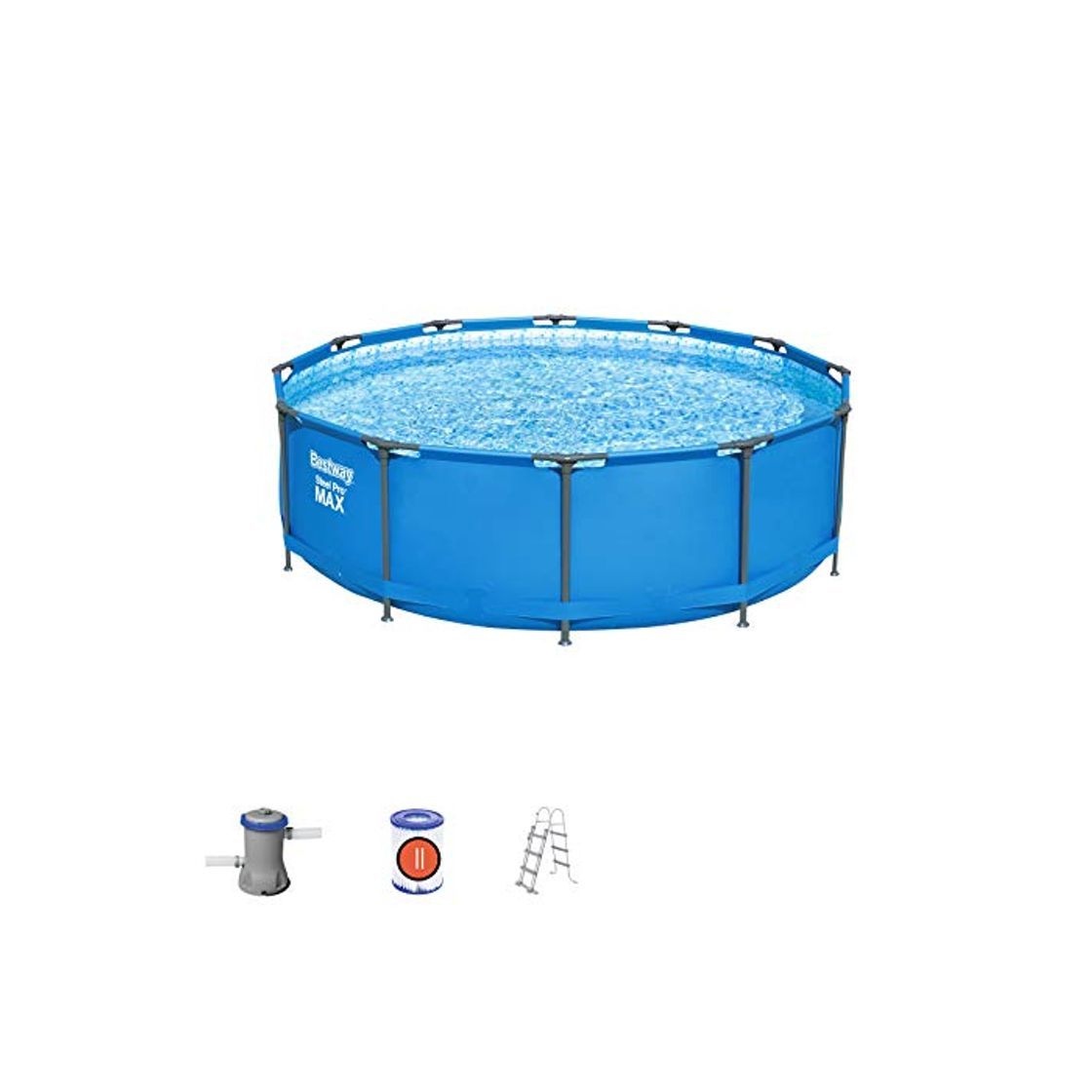 Products Bestway Steel Pro Max - Piscina Desmontable Tubular, Depuradora de Cartucho de