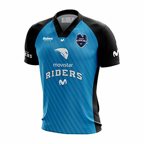 Moda Movistar Riders Oficial 2019 Camiseta, Azul 000, Large