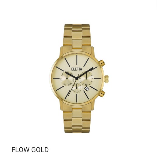 Relógio Eletta Flow Gold 