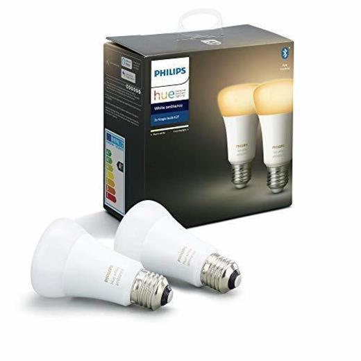 Philips Hue White Ambiance Pack 2 bombillas LED inteligentes E27