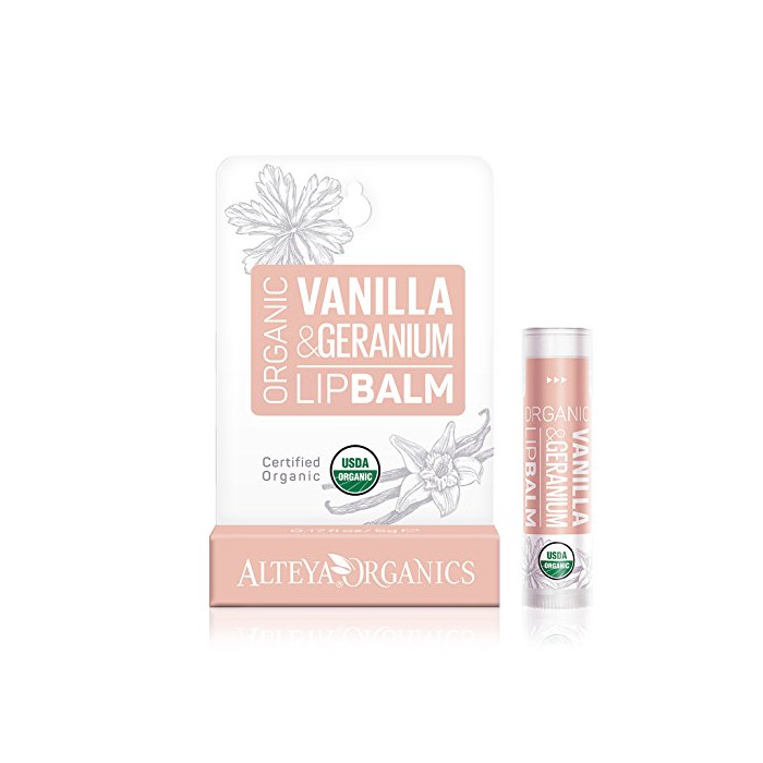 Products Alteya Organic Bálsamo Labial de Vainilla y Geranio 5 gr – USDA