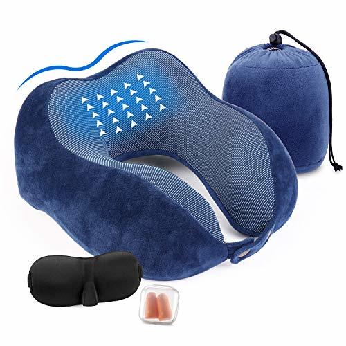 Electrónica Aidodo Almohada de Viaje Espuma de Memoria Almohada de Cojín Terapéutica del