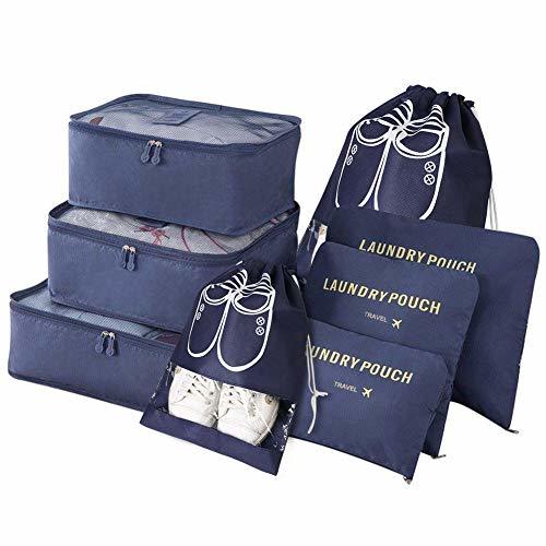 Social Vicloon Organizador de Equipaje,8 en 1 Set de Organizadores de Viajes, Impermeable