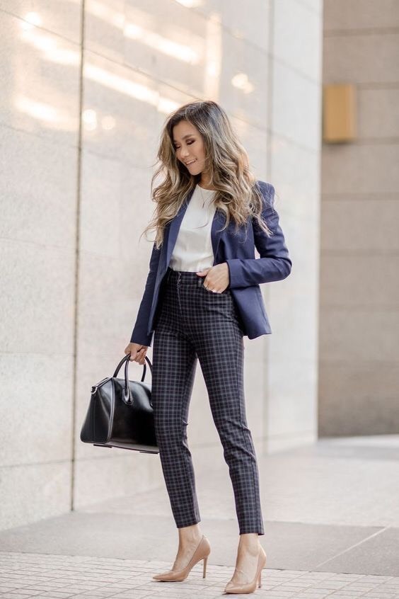 Moda Plaid Pants