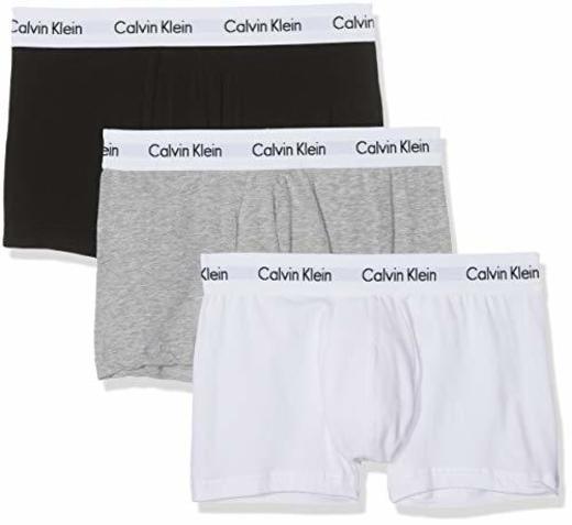 Calvin Klein COTTON STRETCH, 3P TRUNK, Bóxer Hombre, Multicolor