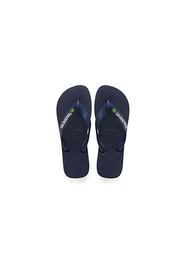 Moda Havaianas Brasil Logo, Chanclas Unisex adulto, Azul