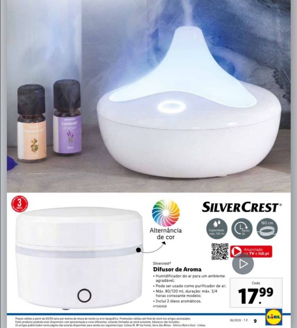 Fashion Difusor de aromas da Silvercrest (Lidl) 