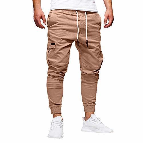 Moda STRIR Pantalones de Hombre Casuales Deporte Joggers Pants Algodón Slim Fit Jeans