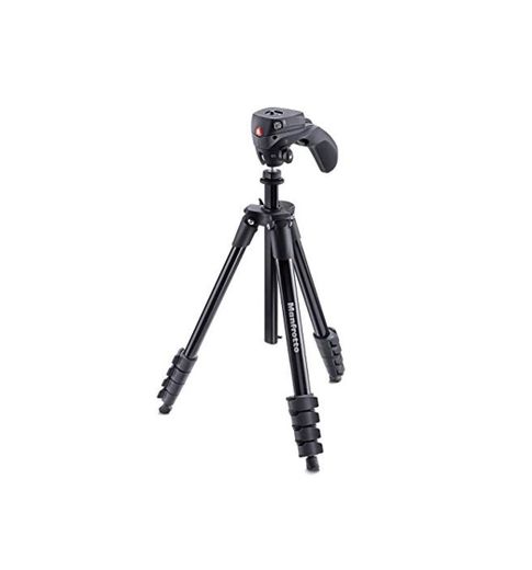 Manfrotto Compact Action, Trípode con Rótula de Joystick para Cámaras Réflex