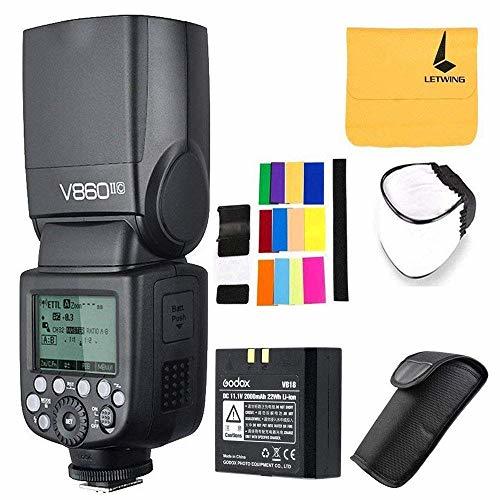 Electronic Godox V860II-C 2.4G GN60 inalambrico E-TTL HSS 1/8000s Bateria Lion Camara Flash