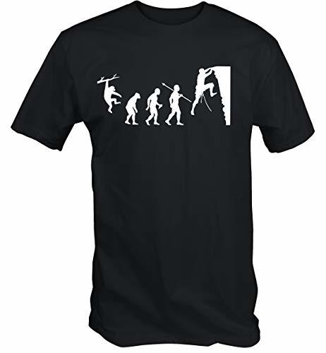 Moda 6TN Hombre Evolución de la Escalada Camiseta