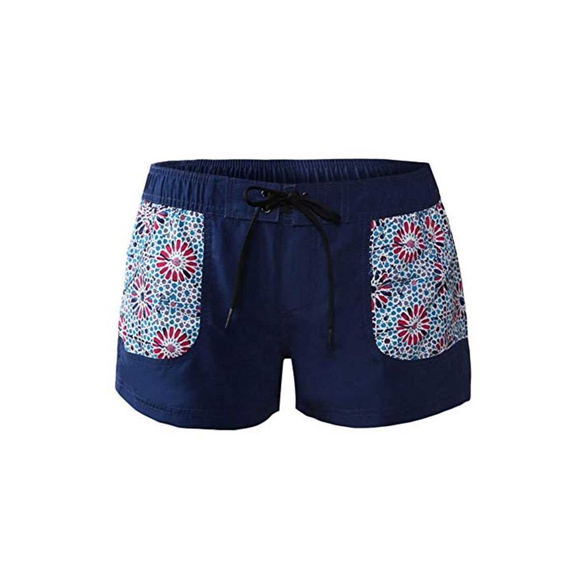 Producto Elodiey Pantalones Cortos De Natación Negocios De Mujer Troncos De La Impresión Floral De La Vendimia Traje De Baño Corto Bikini Bottoms Transpirable Cómodo Pantalones Cortos De Playa Pantalones Depor