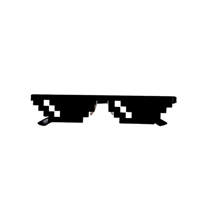 Social WalshK Thug Vida Gafas 8 bits Pixel Tratar con Gafas de Sol