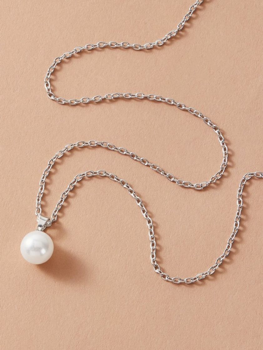 Product Faux Pearl Charm Necklace