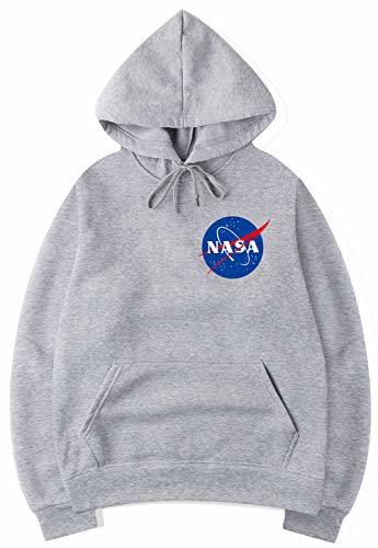 Fashion YIMIAO NASA Sudadera con Capucha mpresión Logo de NASA Casual para Hombre