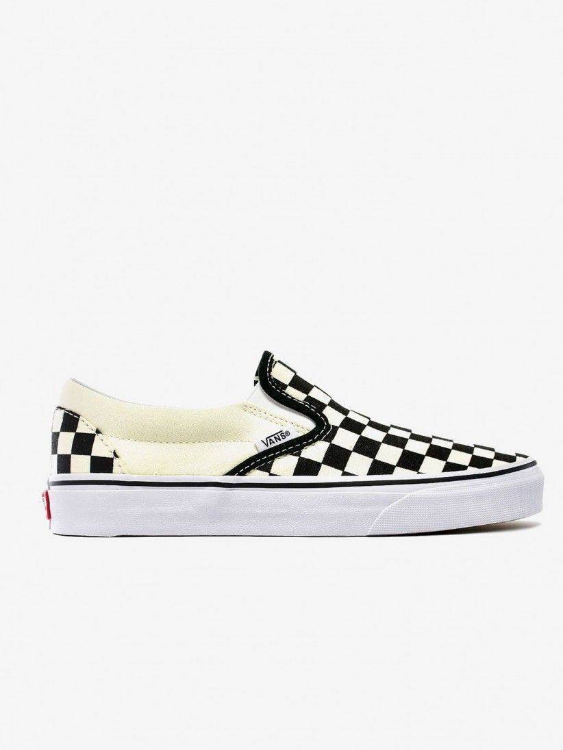 Moda Vans Classic Slip-On Checkerboard, Zapatillas Unisex Adulto, Blanco