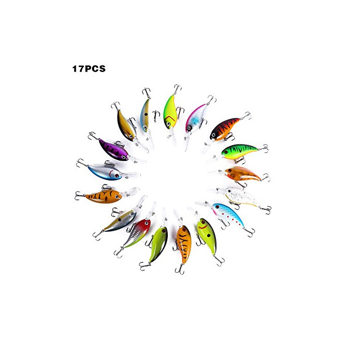 Product Dxlta 17 Unids Señuelo de la Pesca Minnow Bait 10 cm/14.5g Swim