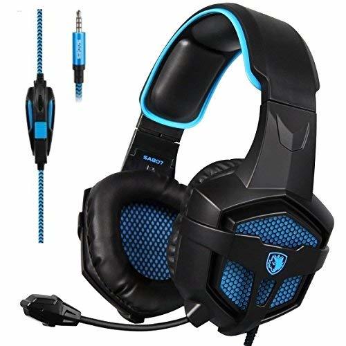 Electronic SADES SA807 3.5mm nueva versión Multi-Plataforma Gaming Headset,juego auriculares con micrófono para