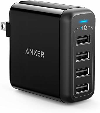 Product Anker 40W 4-Port USB Wall Charger with Foldable Plug