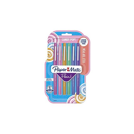 Paper Mate Flair Felt Tip Pens, Medium Point, Limited Edition Candy Pop