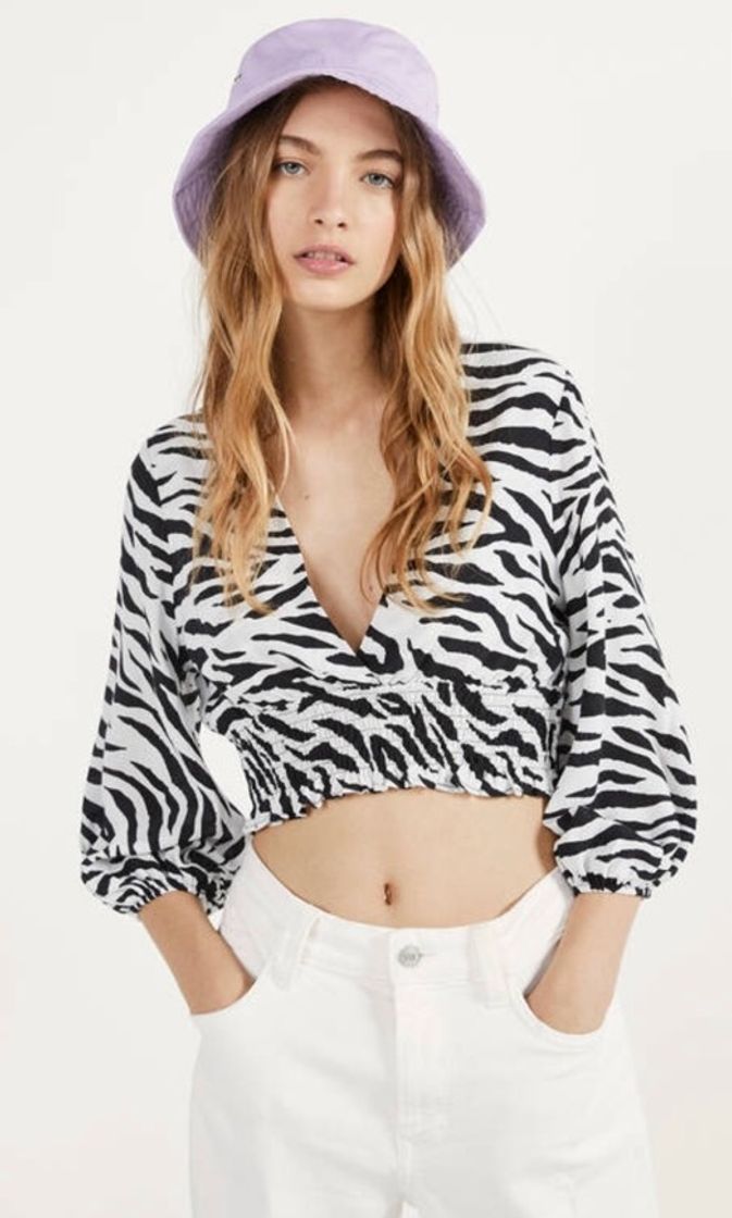 Moda Blusa animal print