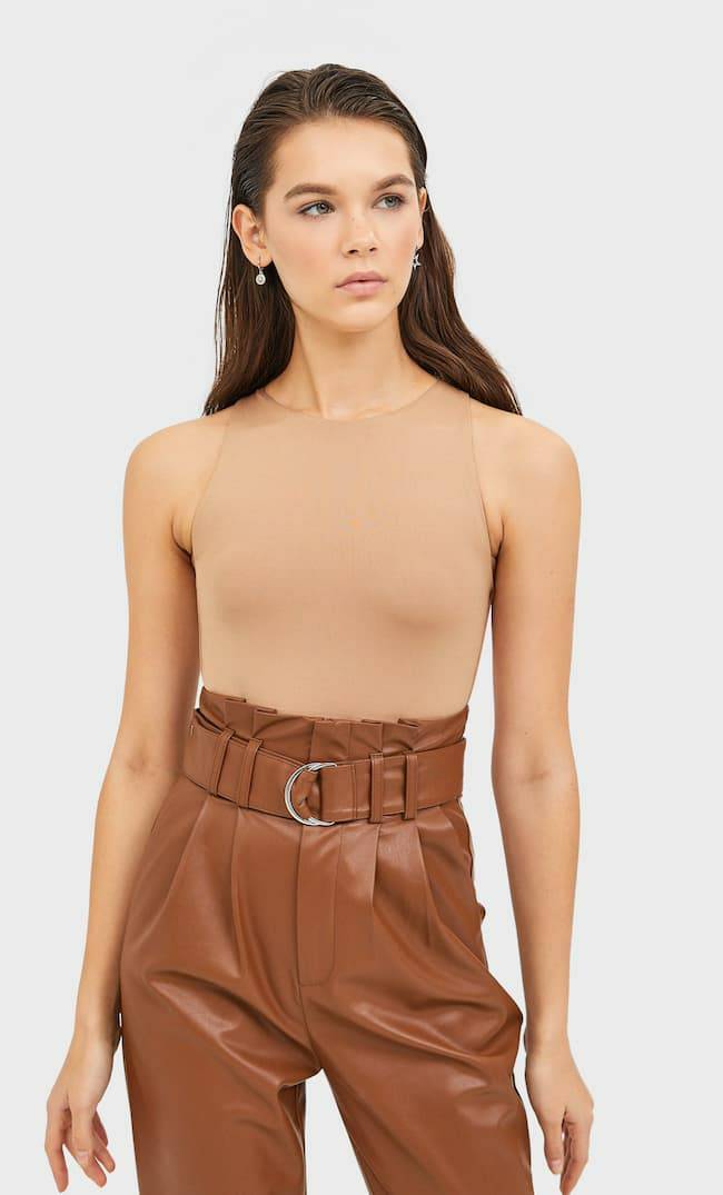Social Body gola halter bege