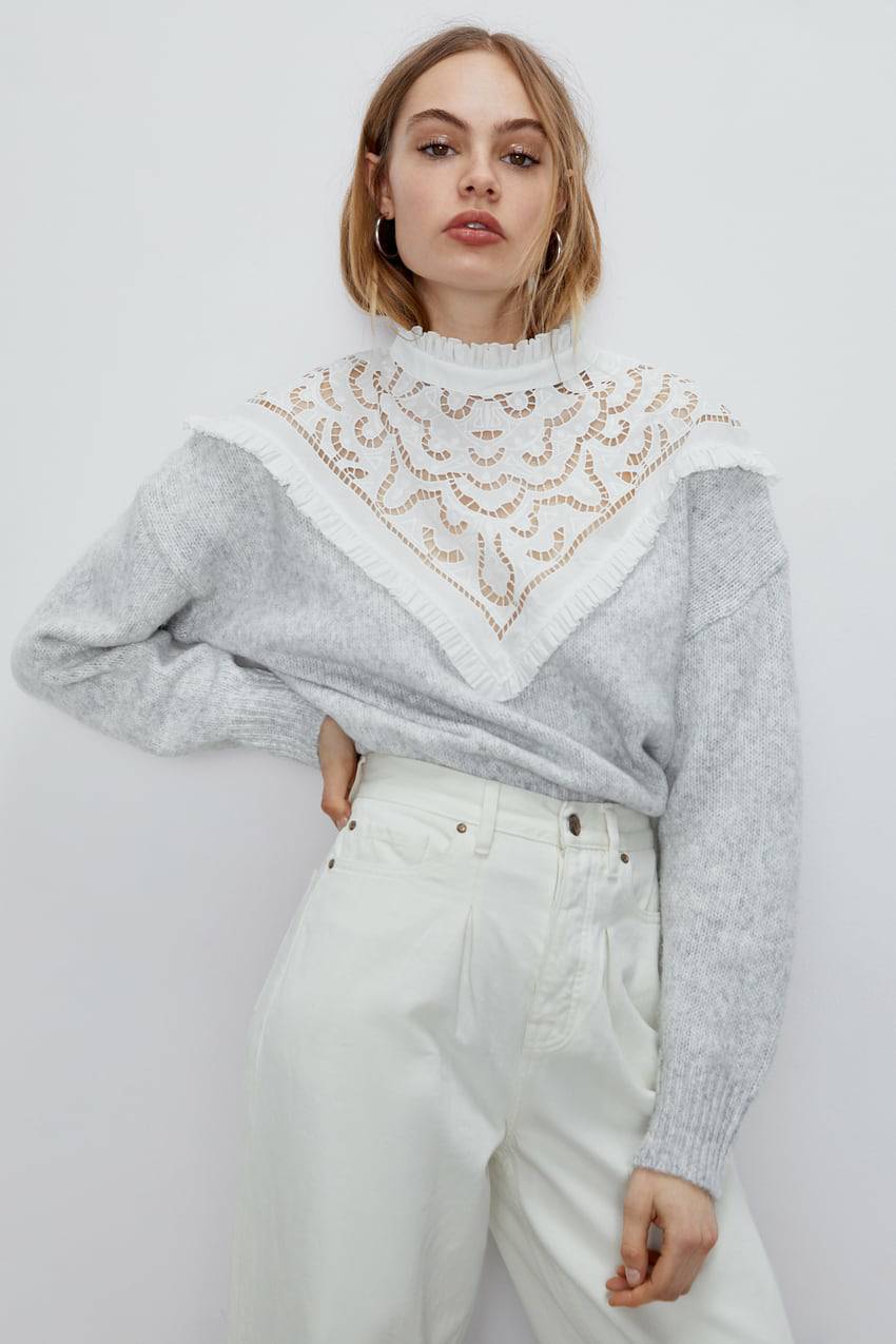 Social Sweater combinada de popelina