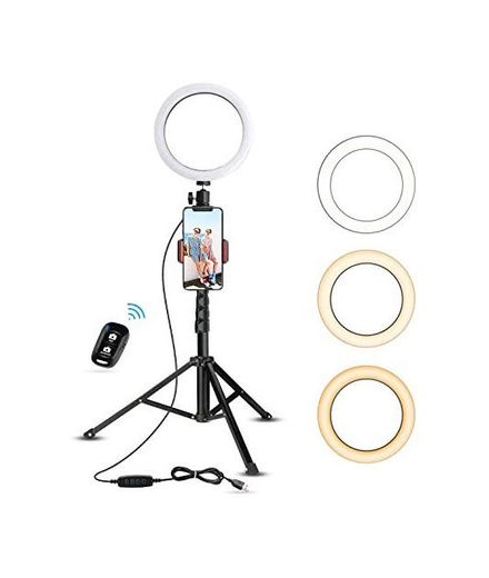 8" Selfie Ring Light with Tripod Stand & Cell Phone Holder 